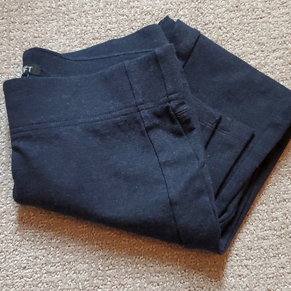 Loft navy space dyed Ponte knit leggings size M